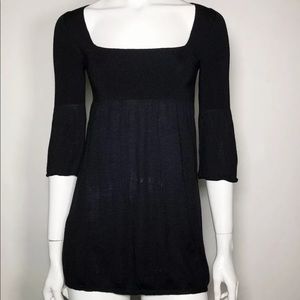 Prada Square Neck Bell Sleeve Silk Wool Sweater